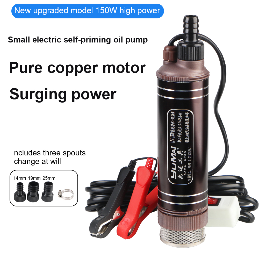 Water Pump Submersible Mini - Hochleistungs-selbstansaugende Ölpumpe Mini 45 l/min Aluminiumlegierungsgehäuse