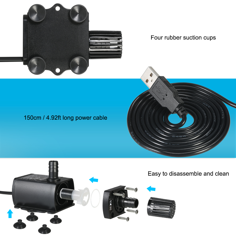USB DC5V 4,8 W Ultra-leise Min – Water Pump Submersible Mini Bewertung und Preis