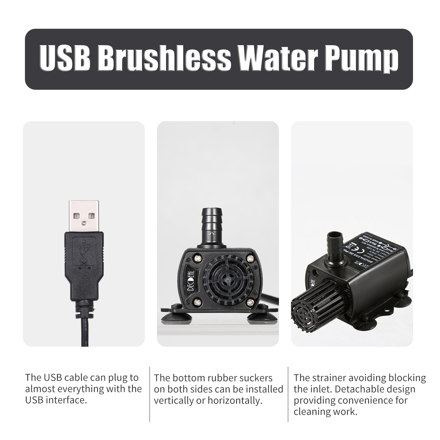 DECDEAL USB-Wasserpumpe mit Si – Water Pump Submersible Mini Bewertung und Preis